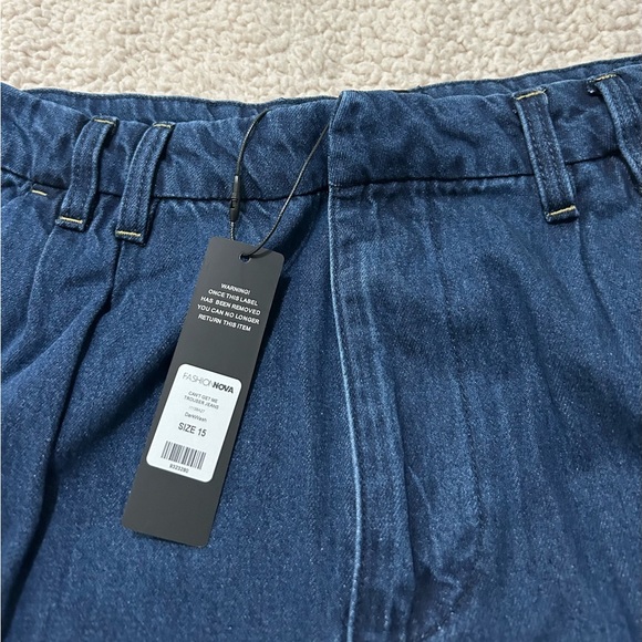 Fashion Nova Indigo Blue Denim Pants - Picture 7 of 8